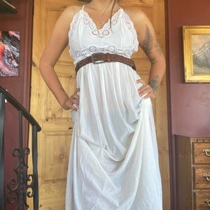 Vintage white slip dress